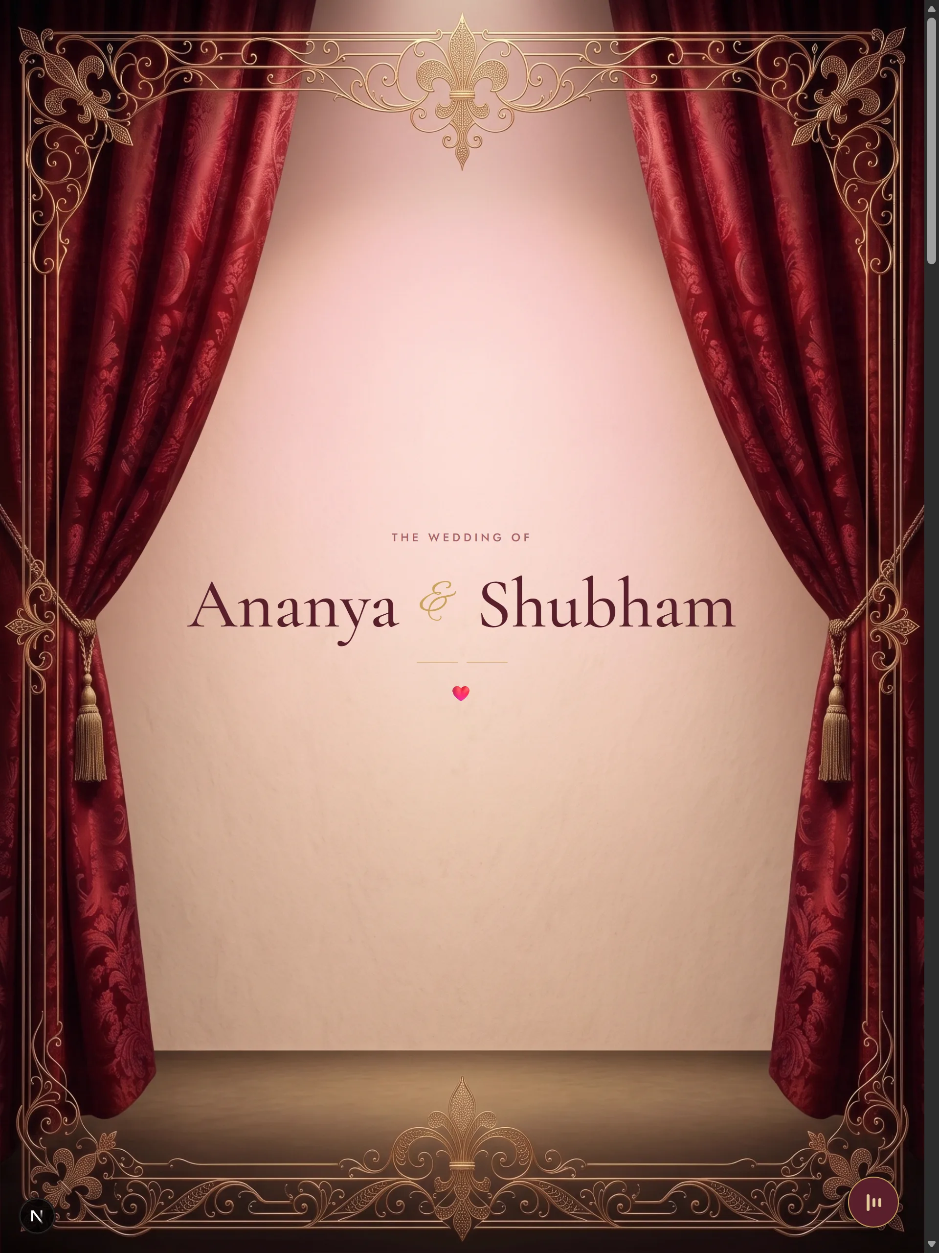 Crimson Royale wedding invitation website template