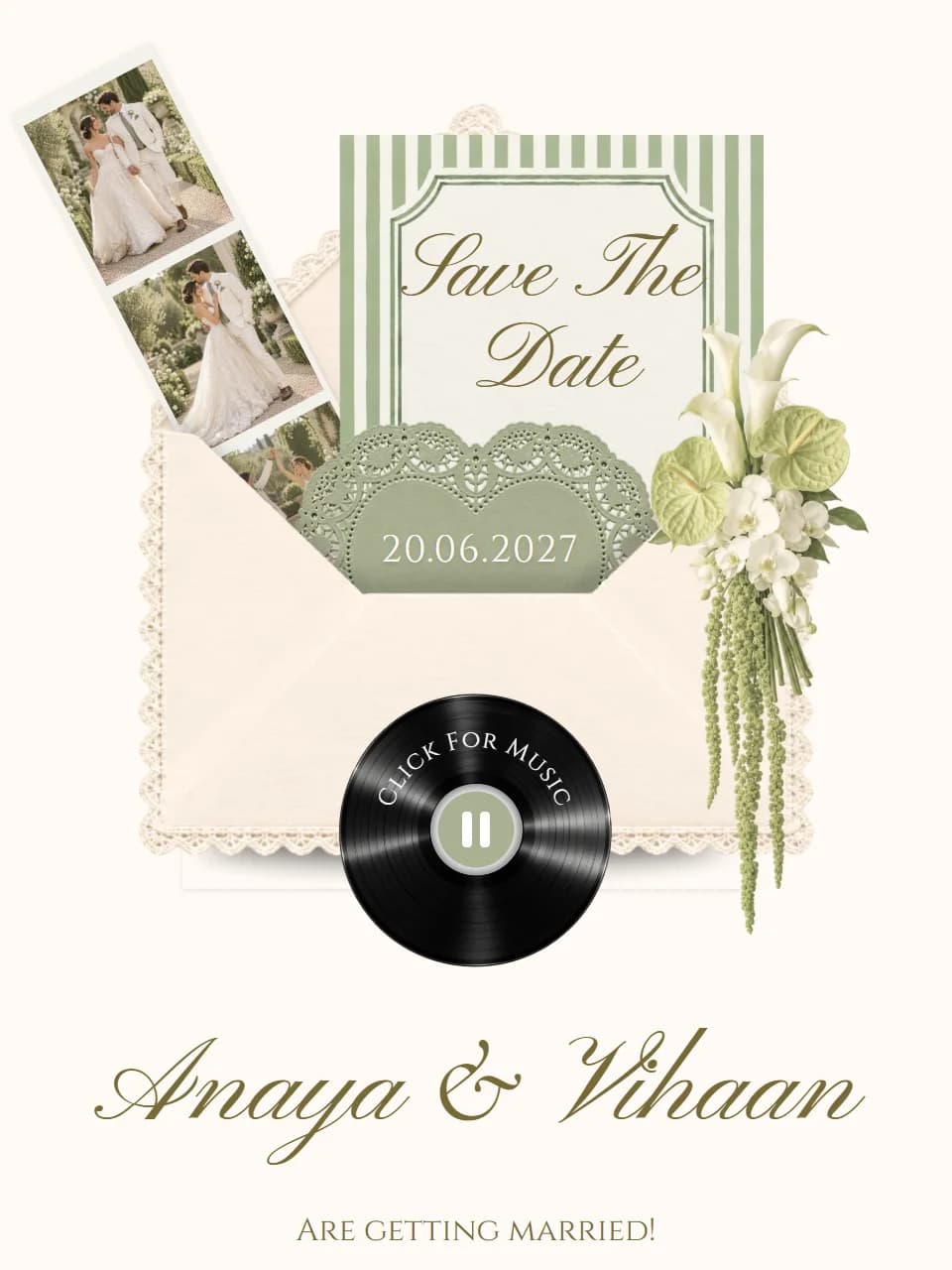 Garden Vows wedding invitation website template