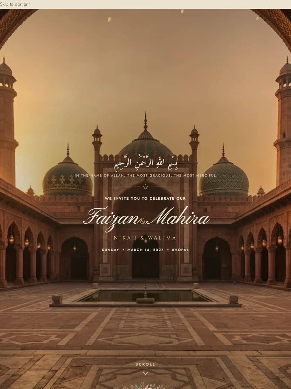 Khatim wedding invitation website template