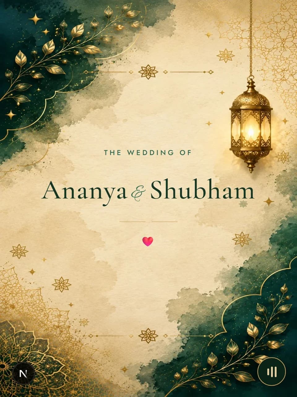 Whispering Leaves wedding invitation website template