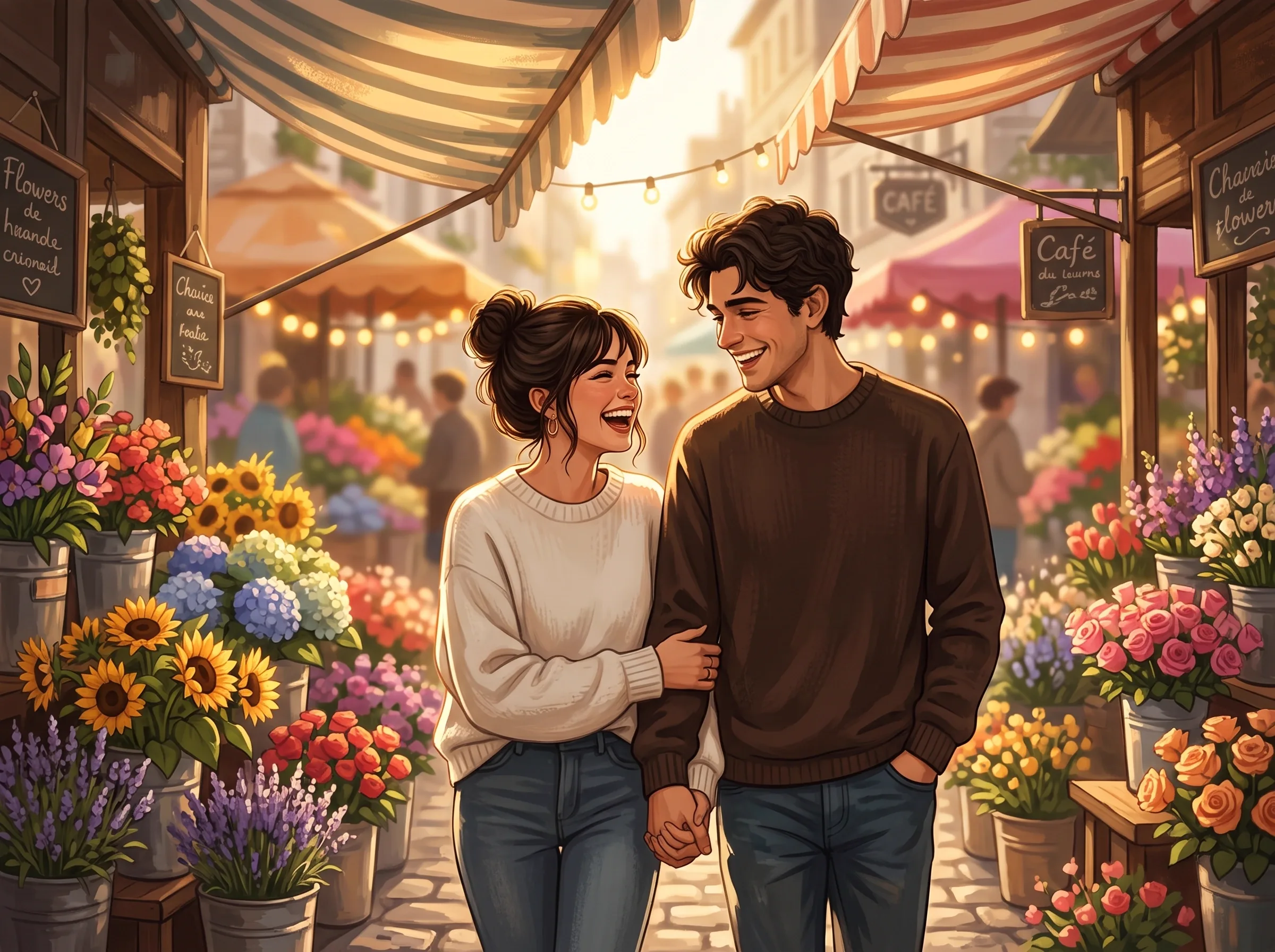 Sample café couple photo used in the Azure Royale gallery section