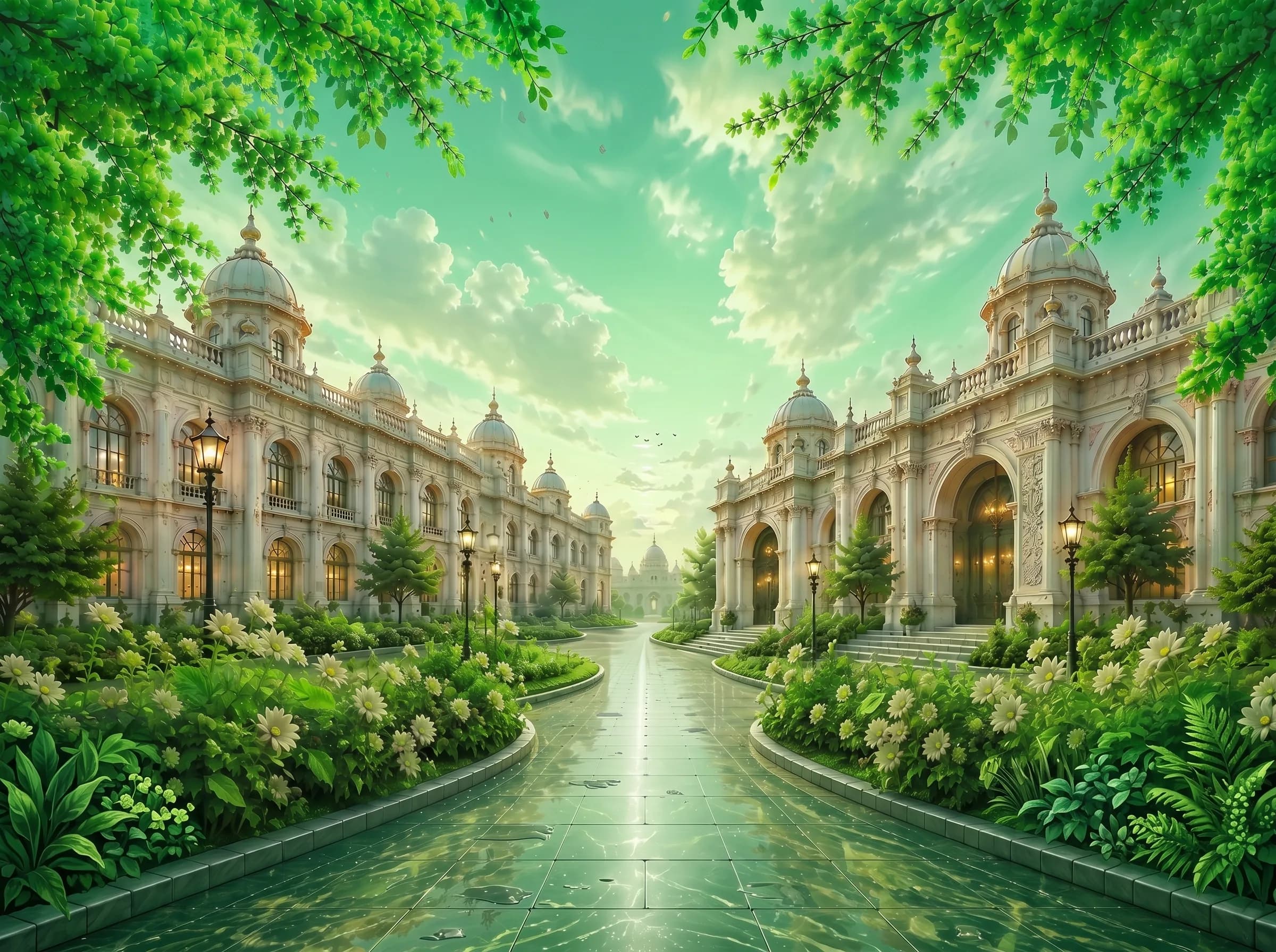 Grand Celebration hero section background photo with a rose-tinted golden hour tone